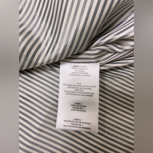 NWT $598 Veronica Beard Sevi Linen-Blend Blazer in Bright Army Size 8 - Picture 11 of 11